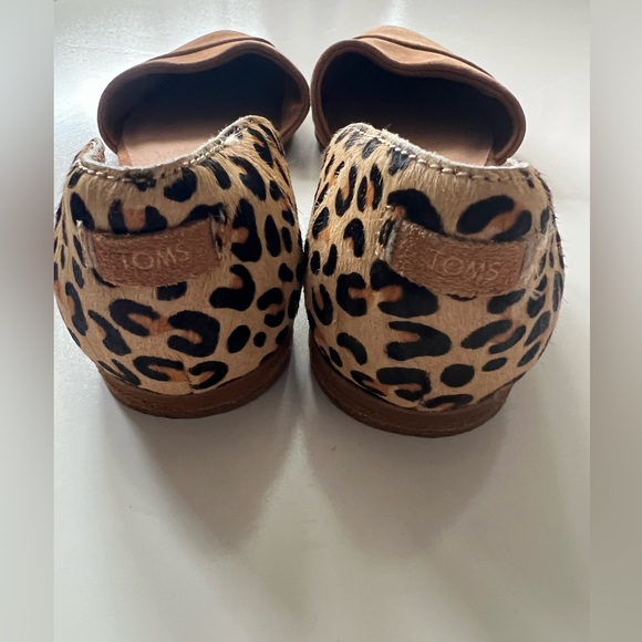 Tom’s Suede Animal Print Tan Women’s Slip On Flats Shoes Size 8.5W - Picture 6 of 8